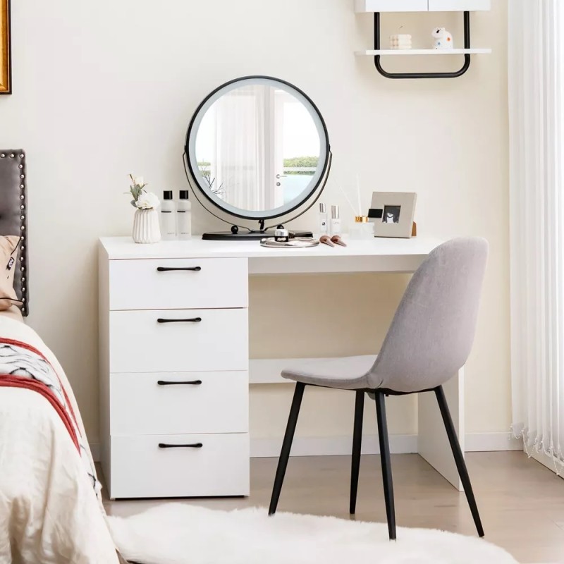 4 ÇEKMECELİ ÇALIŞMA MASASI 110 CM BEYAZ RENK 