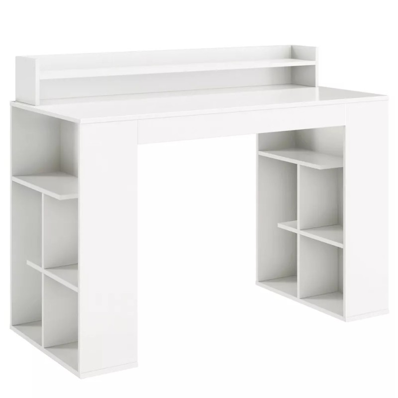 ÇİFT TARAF RAFLI AYAKLI ÇALIŞMA MASASI BEYAZ RENK ÇİFT TARAF RAFLI AYAKLI ÇALIŞMA MASASI BEYAZ RENK