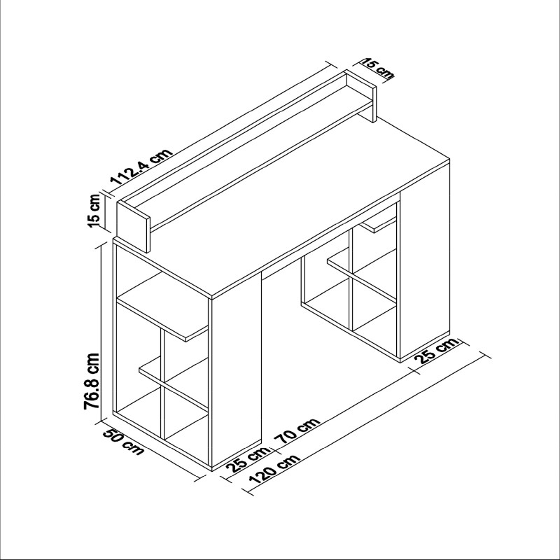ÇİFT TARAF RAFLI AYAKLI ÇALIŞMA MASASI BEYAZ RENK ÇİFT TARAF RAFLI AYAKLI ÇALIŞMA MASASI BEYAZ RENK