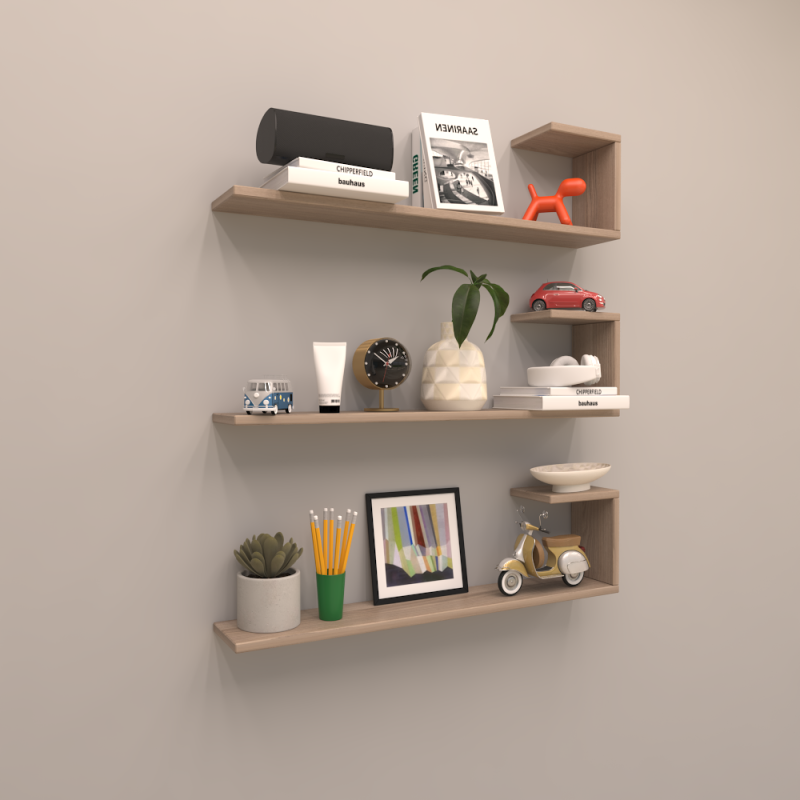 3 LÜ MİNAS DUVAR RAFI