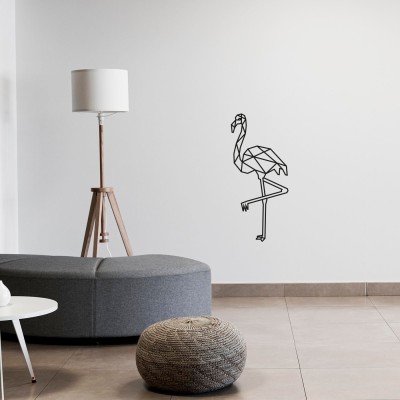 Rafkestir Flamingo Figürü Ahşap 25 x 50 Cm Mdf Dekoratif Dekor Duvar Tablo - Duvar Süsü