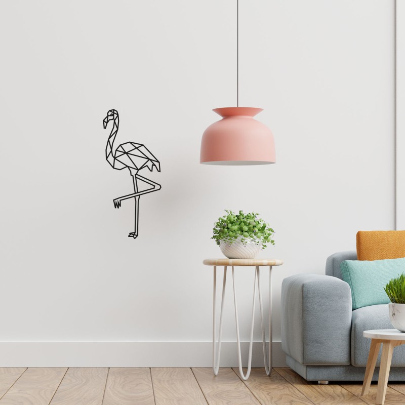 Rafkestir Flamingo Figürü Ahşap 25 x 50 Cm Mdf Dekoratif Dekor Duvar Tablo - Duvar Süsü