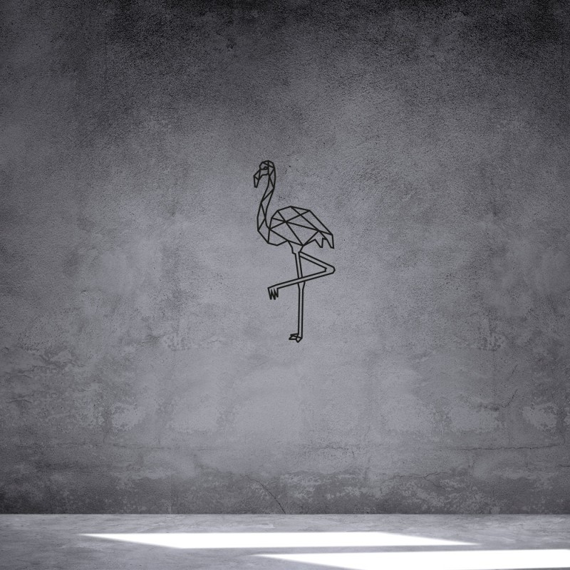 Rafkestir Flamingo Figürü Ahşap 25 x 50 Cm Mdf Dekoratif Dekor Duvar Tablo - Duvar Süsü