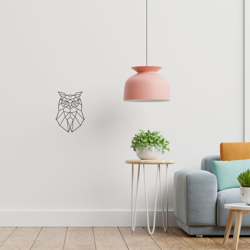 Rafkestir Baykuş 1 Figürü Ahşap 40 x 40  Cm Mdf Dekoratif Dekor Duvar Tablo - Duvar Süsü