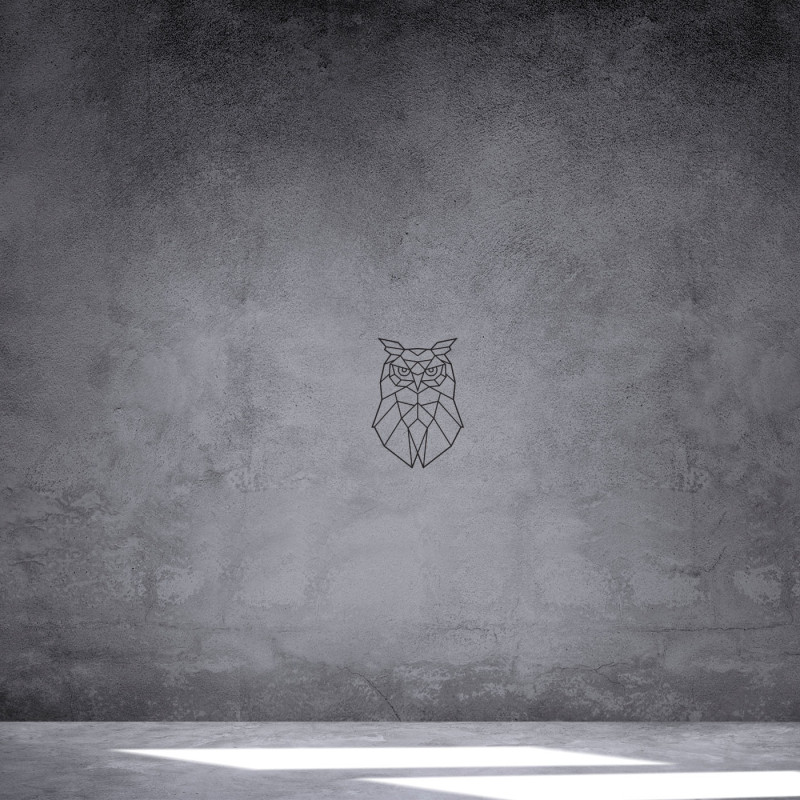 Rafkestir Baykuş 1 Figürü Ahşap 40 x 40  Cm Mdf Dekoratif Dekor Duvar Tablo - Duvar Süsü